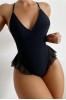 Siyah Fırfırlı Bodysuit PR15090